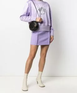 Versace high-waisted panelled mini skirt