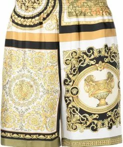 Versace Barocco Mosaic animalier short shorts