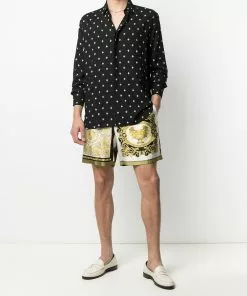 Versace Barocco Mosaic animalier short shorts