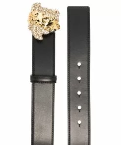 Versace Medusa-buckle leather belt