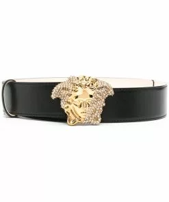 Versace Medusa-buckle leather belt