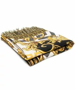 Versace Baroque pattern throw blanket