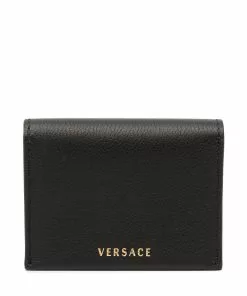 Versace logo-print partitioned-compartment purse