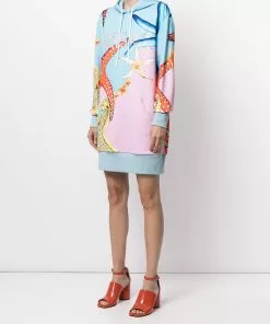 Versace Long logo print hooded sweatshirt 9 Versace long logo print hooded sweatshirt