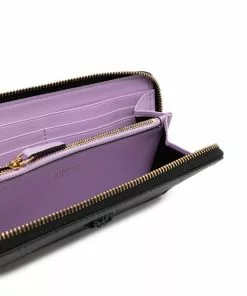 Versace logo-print zip-fastening rectangle wallet