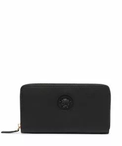 Versace logo-print zip-fastening rectangle wallet