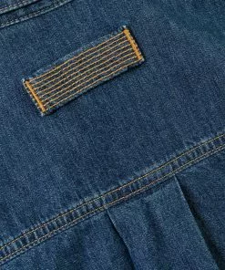 Versace logo-embroidered denim shirt