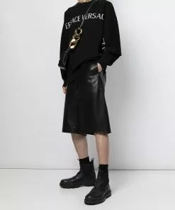 Versace intarsia logo knit jumper