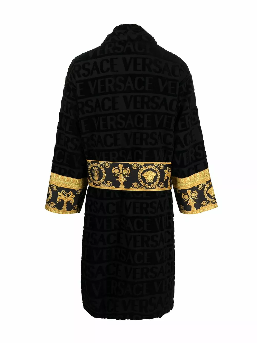 Versace Belted Barocco print bathrobe 4 Versace belted Barocco-print bathrobe