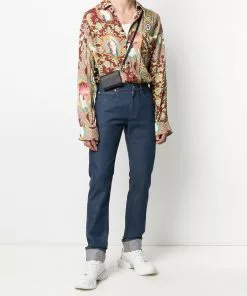 Versace mid-wash straight-leg jeans