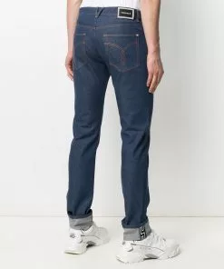 Versace mid-wash straight-leg jeans
