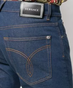 Versace mid-wash straight-leg jeans