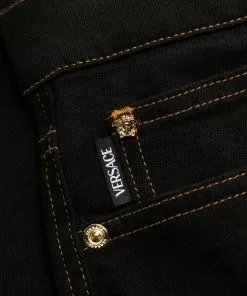 Versace Straight leg logo patch jeans 14 Versace straight-leg logo patch jeans