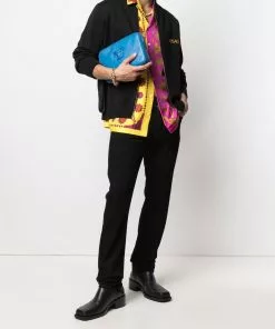 Versace straight-leg logo patch jeans