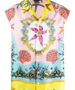 Versace Trésor de la Mer print sleeveless shirt
