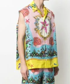 Versace Trésor de la Mer print sleeveless shirt