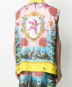 Versace Trésor de la Mer print sleeveless shirt