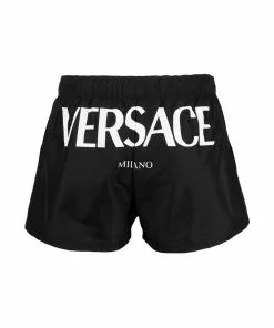 Versace logo-print swim shorts