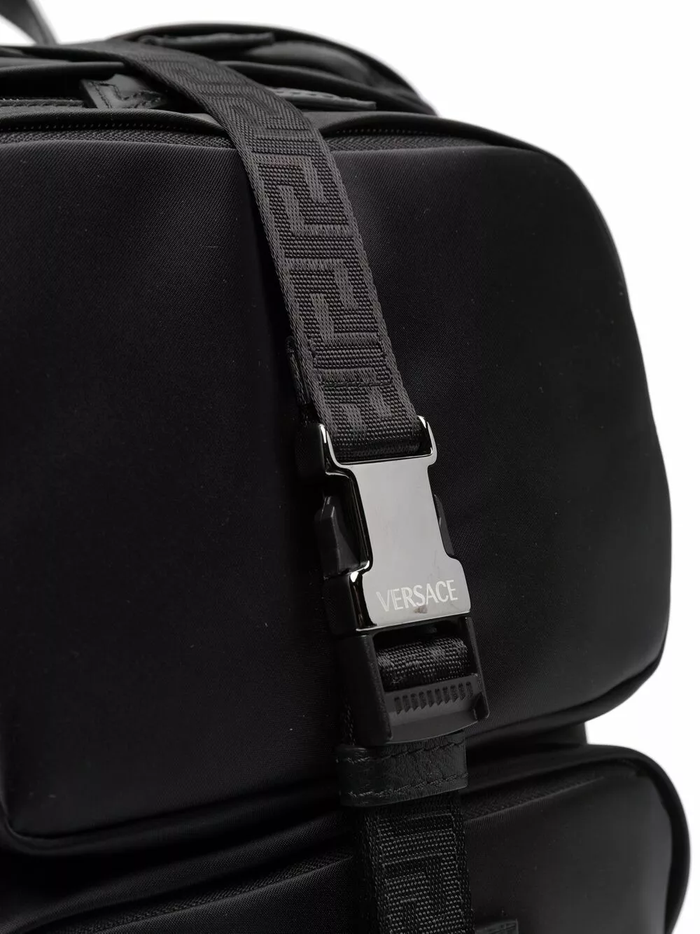 Versace Motif print buckle fastening backpack 6 Versace motif-print buckle-fastening backpack