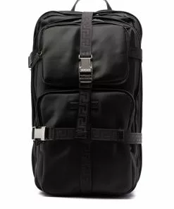 Versace motif-print buckle-fastening backpack