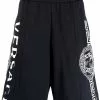Versace Logo print knee length shorts 2 Versace logo-print knee-length shorts