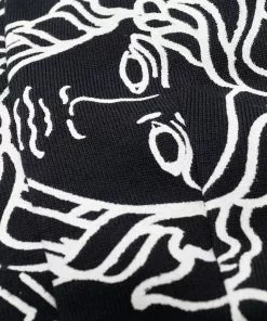 Versace logo-print knee-length shorts