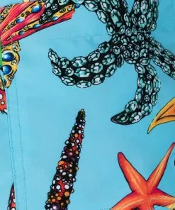 Versace shell-print swim shorts