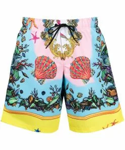 Versace Trésor de la Mer-print swim shorts