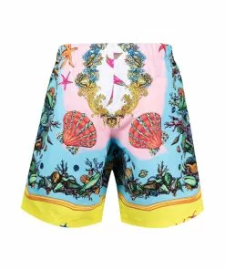 Versace Trésor de la Mer-print swim shorts
