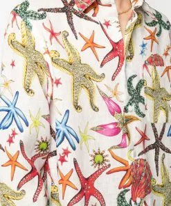 Versace Trésor de la Mer print linen shirt 11 Versace Trésor de la Mer-print linen shirt