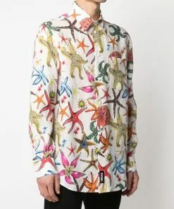 Versace Trésor de la Mer print linen shirt 9 Versace Trésor de la Mer-print linen shirt