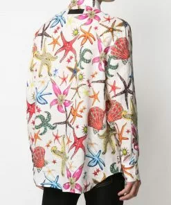 Versace Trésor de la Mer print linen shirt 10 Versace Trésor de la Mer-print linen shirt