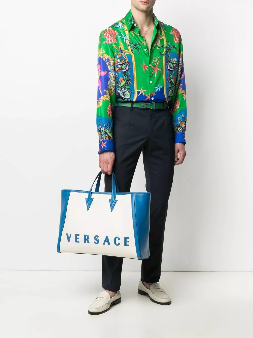 Versace Logo patch tote bag 4 Versace logo patch tote bag