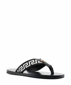Versace Greca-motif thong-strap flip-flops