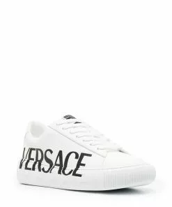 Versace Greca logo-print low-top sneakers