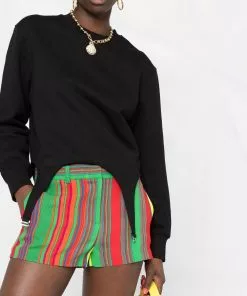 Versace stripe print shorts