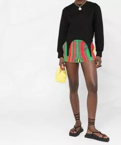 Versace stripe print shorts