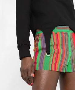 Versace stripe print shorts