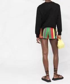 Versace stripe print shorts
