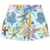 Versace Starfish print denim shorts 1 Versace starfish-print denim shorts
