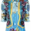 Versace starfish-print plissé shirt