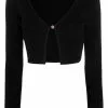 Versace ribbed-knit cropped cardigan