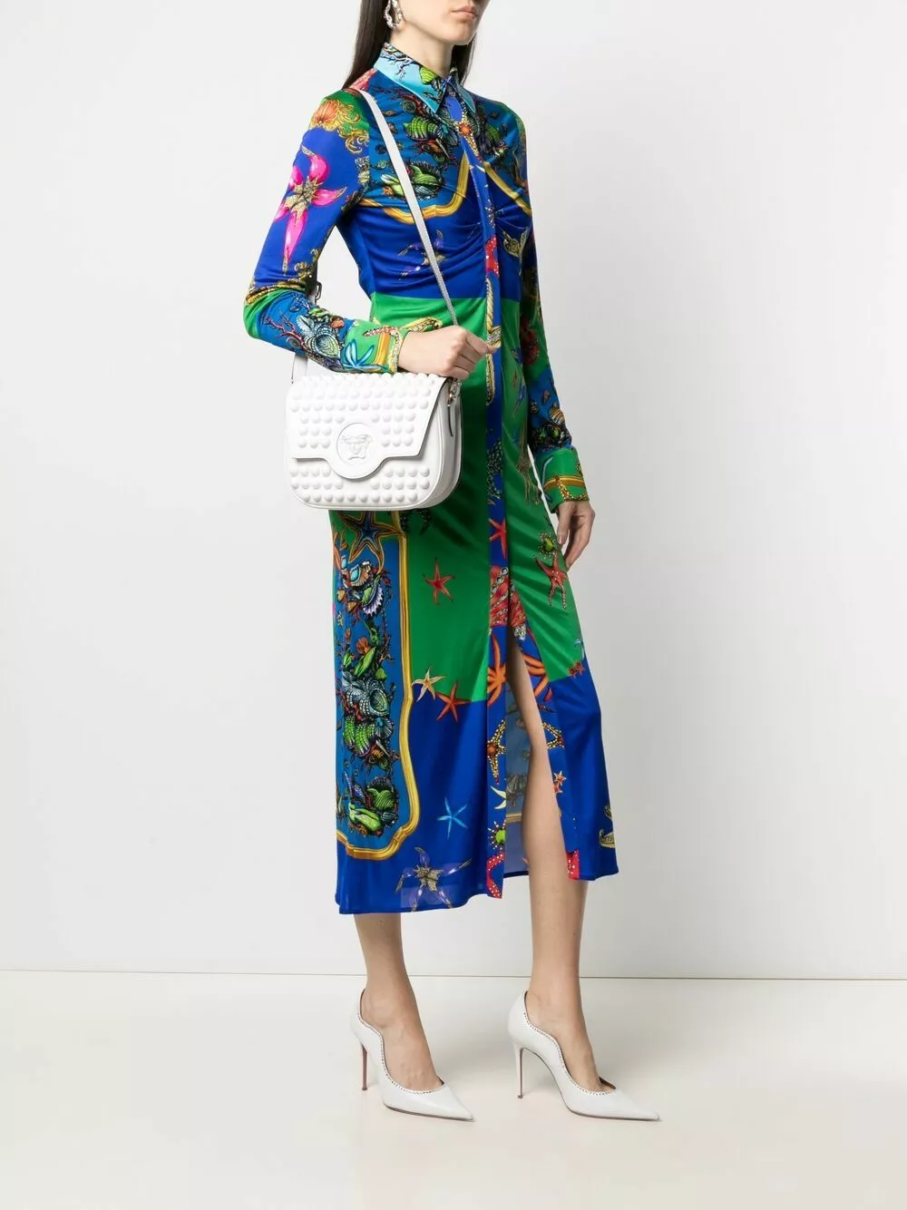 Versace Medusa head studded shoulder bag 4 Versace Medusa head studded shoulder bag