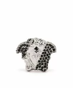 Versace crystal-embellished Medusa stud earrings