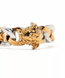 Versace Medusa chain hoop earrings