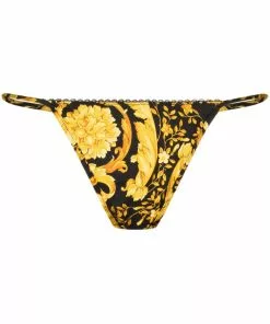 Versace Barocco-print thong