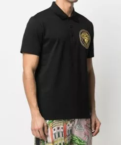 Versace embroidered Medusa polo shirt