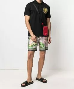 Versace embroidered Medusa polo shirt