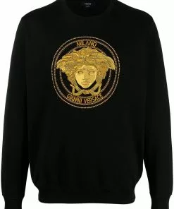 Versace embroidered Medusa-motif sweatshirt