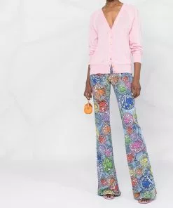 Versace Medusa-buttoned fine-knit cardigan